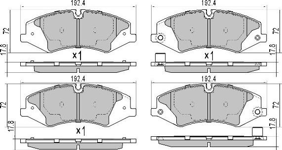 FREMAX FBP-1746 - Комплект спирачно феродо, дискови спирачки vvparts.bg