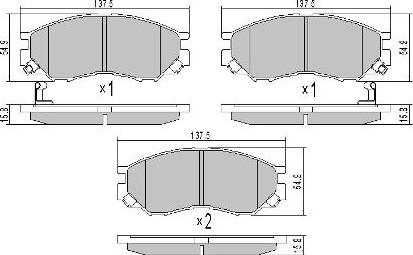 FREMAX FBP-1756 - Комплект спирачно феродо, дискови спирачки vvparts.bg