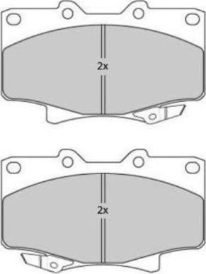 Triscan 1100-042904 - Комплект спирачно феродо, дискови спирачки vvparts.bg