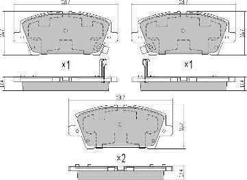 FREMAX FBP-1705 - Комплект спирачно феродо, дискови спирачки vvparts.bg