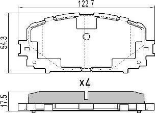 FREMAX FBP-1708 - Комплект спирачно феродо, дискови спирачки vvparts.bg