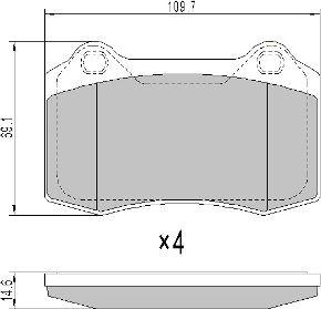 FREMAX FBP-1783 - Комплект спирачно феродо, дискови спирачки vvparts.bg