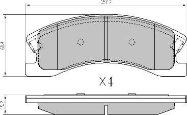 FREMAX FBP-1734 - Комплект спирачно феродо, дискови спирачки vvparts.bg