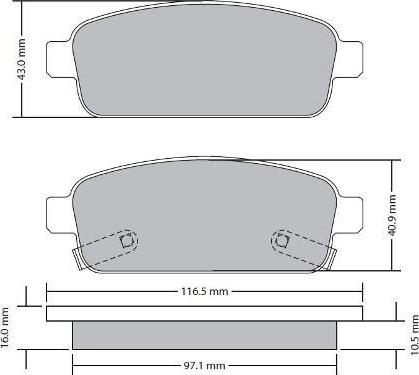 FREMAX FBP-1725 - Комплект спирачно феродо, дискови спирачки vvparts.bg