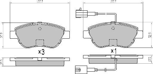 FREMAX FBP-1726 - Комплект спирачно феродо, дискови спирачки vvparts.bg