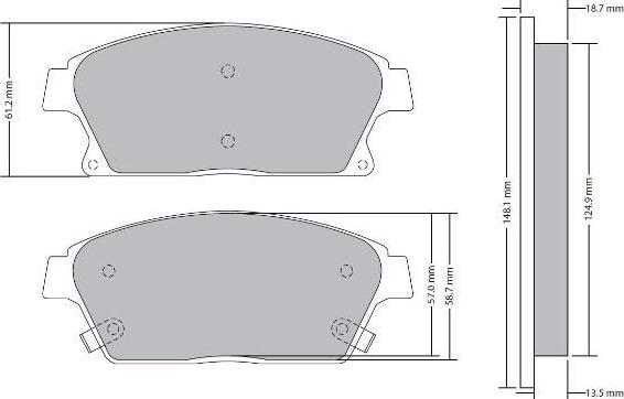 FREMAX FBP-1723 - Комплект спирачно феродо, дискови спирачки vvparts.bg