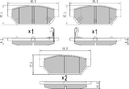 FREMAX FBP-1771 - Комплект спирачно феродо, дискови спирачки vvparts.bg