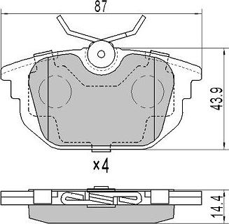 FREMAX FBP-1778 - Комплект спирачно феродо, дискови спирачки vvparts.bg