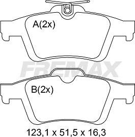 FREMAX FBP-2506 - Комплект спирачно феродо, дискови спирачки vvparts.bg