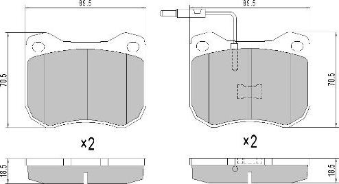 FREMAX FBP-2653 - Комплект спирачно феродо, дискови спирачки vvparts.bg