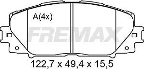 FREMAX FBP-2619 - Комплект спирачно феродо, дискови спирачки vvparts.bg