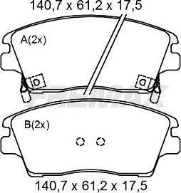 FREMAX FBP-2614 - Комплект спирачно феродо, дискови спирачки vvparts.bg