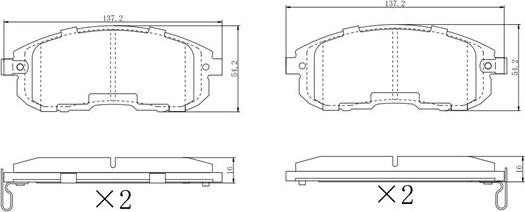 FREMAX FBP-2132 - Комплект спирачно феродо, дискови спирачки vvparts.bg