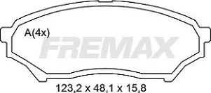 FREMAX FBP-2247 - Комплект спирачно феродо, дискови спирачки vvparts.bg
