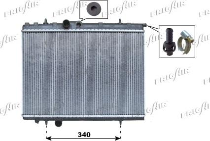 Frigair 0108.3072 - Радиатор, охлаждане на двигателя vvparts.bg