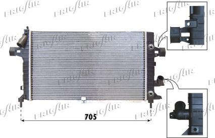 Frigair 0107.3116 - Радиатор, охлаждане на двигателя vvparts.bg