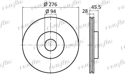 Frigair DC21.105 - Спирачен диск vvparts.bg