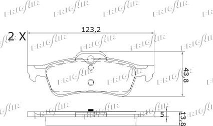 Frigair PD15.526 - Комплект спирачно феродо, дискови спирачки vvparts.bg