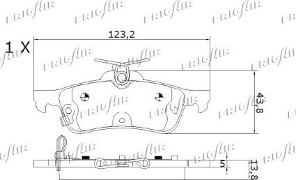 Frigair PD15.526 - Комплект спирачно феродо, дискови спирачки vvparts.bg