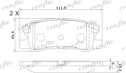 Frigair PD18.501 - Комплект спирачно феродо, дискови спирачки vvparts.bg