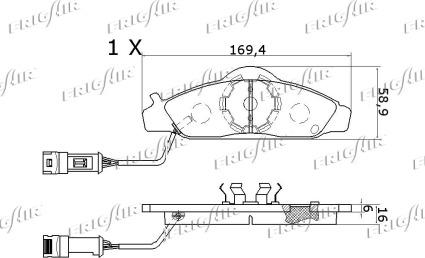 Frigair PD31.506 - Комплект спирачно феродо, дискови спирачки vvparts.bg