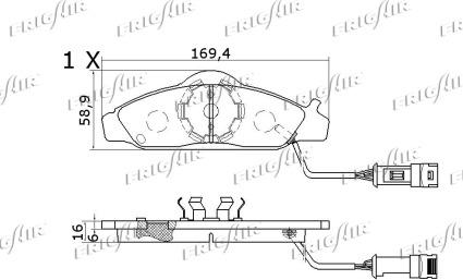 Frigair PD31.506 - Комплект спирачно феродо, дискови спирачки vvparts.bg