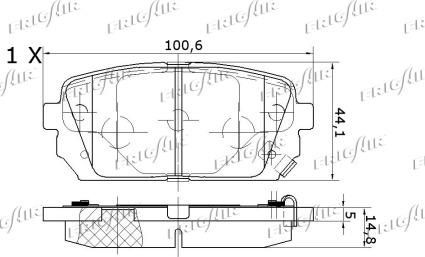 Frigair PD33.507 - Комплект спирачно феродо, дискови спирачки vvparts.bg