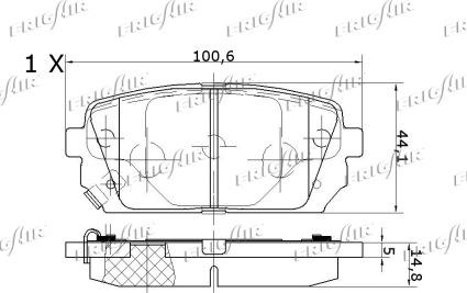 Frigair PD33.507 - Комплект спирачно феродо, дискови спирачки vvparts.bg