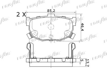 Frigair PD28.507 - Комплект спирачно феродо, дискови спирачки vvparts.bg