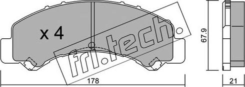 Fri.Tech. 941.0 - Комплект спирачно феродо, дискови спирачки vvparts.bg