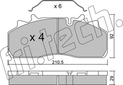 Fri.Tech. 947.0 - Комплект спирачно феродо, дискови спирачки vvparts.bg