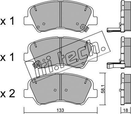 Fri.Tech. 959.0 - Комплект спирачно феродо, дискови спирачки vvparts.bg