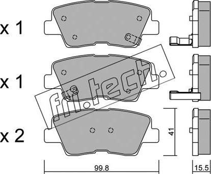 Fri.Tech. 903.0 - Комплект спирачно феродо, дискови спирачки vvparts.bg