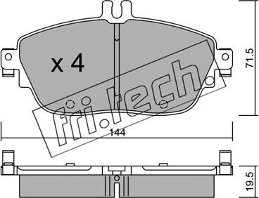 Fri.Tech. 981.0 - Комплект спирачно феродо, дискови спирачки vvparts.bg