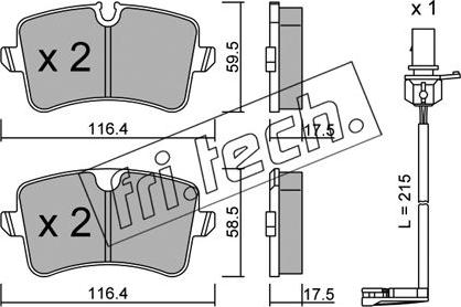 Fri.Tech. 971.0W - Комплект спирачно феродо, дискови спирачки vvparts.bg