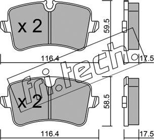 Fri.Tech. 971.0 - Комплект спирачно феродо, дискови спирачки vvparts.bg