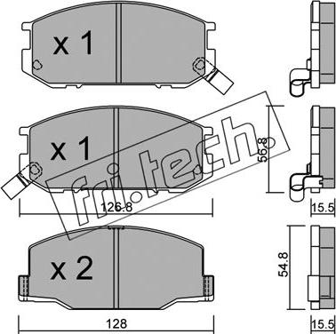 Fri.Tech. 440.0 - Комплект спирачно феродо, дискови спирачки vvparts.bg