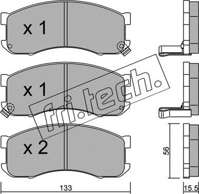 Fri.Tech. 409.0 - Комплект спирачно феродо, дискови спирачки vvparts.bg