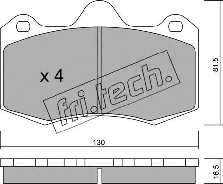 Fri.Tech. 407.0 - Комплект спирачно феродо, дискови спирачки vvparts.bg