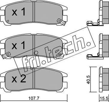 Fri.Tech. 413.0 - Комплект спирачно феродо, дискови спирачки vvparts.bg