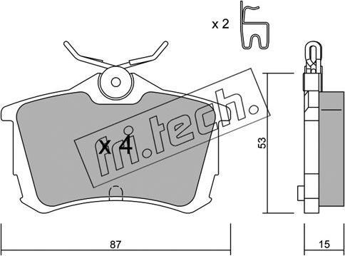 Fri.Tech. 481.0 - Комплект спирачно феродо, дискови спирачки vvparts.bg