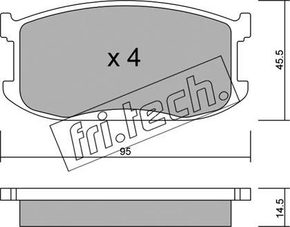 Fri.Tech. 483.0 - Комплект спирачно феродо, дискови спирачки vvparts.bg