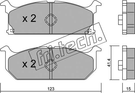 Fri.Tech. 431.0 - Комплект спирачно феродо, дискови спирачки vvparts.bg