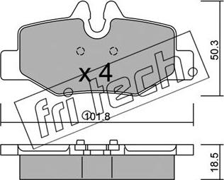 Fri.Tech. 592.0 - Комплект спирачно феродо, дискови спирачки vvparts.bg