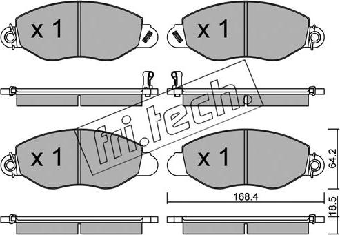 Fri.Tech. 552.0 - Комплект спирачно феродо, дискови спирачки vvparts.bg