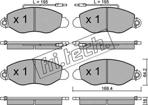 Fri.Tech. 552.1 - Комплект спирачно феродо, дискови спирачки vvparts.bg