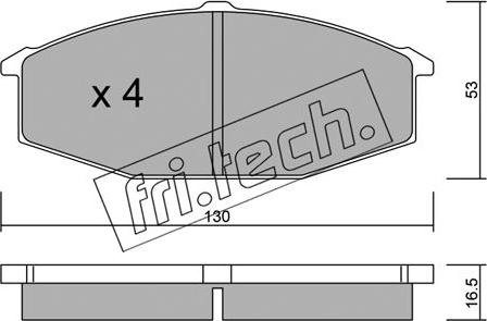 Fri.Tech. 506.0 - Комплект спирачно феродо, дискови спирачки vvparts.bg