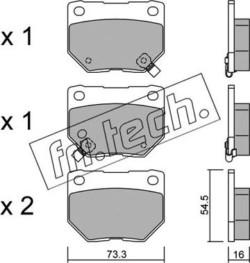 Fri.Tech. 517.0 - Комплект спирачно феродо, дискови спирачки vvparts.bg