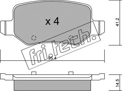 Fri.Tech. 581.0 - Комплект спирачно феродо, дискови спирачки vvparts.bg