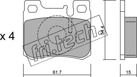 Fri.Tech. 582.0 - Комплект спирачно феродо, дискови спирачки vvparts.bg